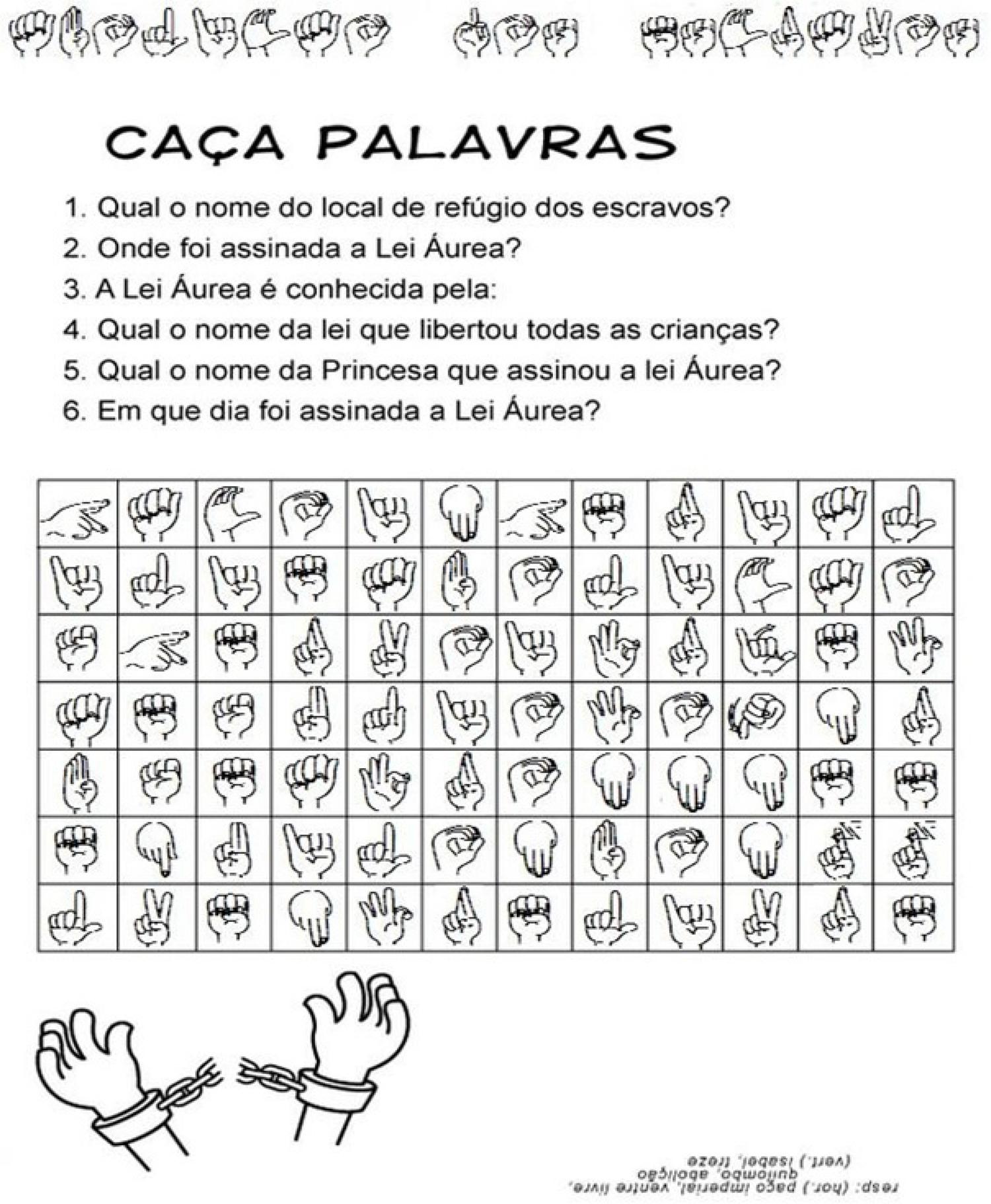 LIBRAS: Educandos Surdos: Caça Palavras